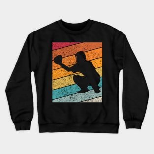 Baseball 2 Outdoor Sports Retro Sunset Design Crewneck Sweatshirt